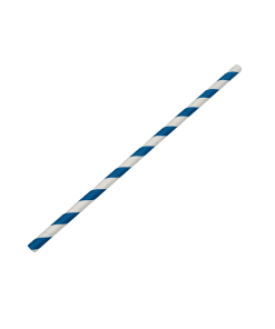 6mm Blue Stripe Paper Straw