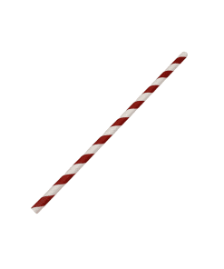 6mm Red Stripe Paper Straw