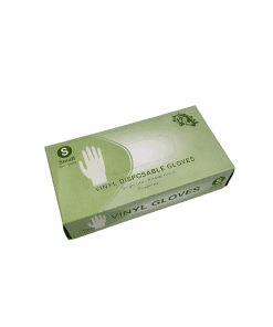 Clear Lightly Powder Vinyl Gloves (Small)