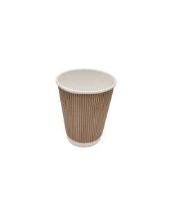 12oz Kraft Ripple Wrap Hot Cup