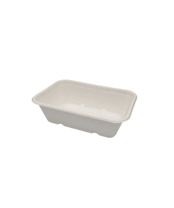 650ml Leakproof Bagasse Rectangular Tray