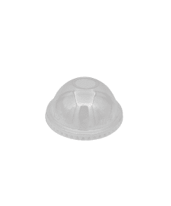 9oz - 12oz Clear PETE Dome Lid With Hole