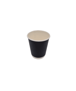8oz Matt Black Recyclable Double Wall Hot Cup