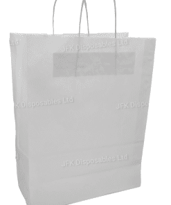12″ White Paper Carrier Bag With Twisted Handle