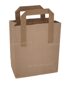 7" Kraft Paper Carrier Bag External Handle