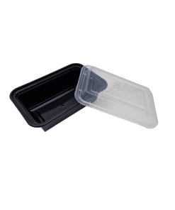 24oz Black Microwavable Tray & Lid (Onyx Combi Pack)