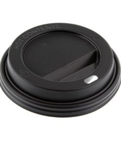 12oz -16oz Black Sip Thru Lid - 90mm