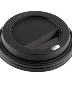 8oz Black Sip Thru Lid -  80mm