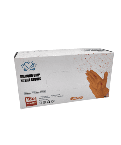 Orange Diamond Grip Gloves